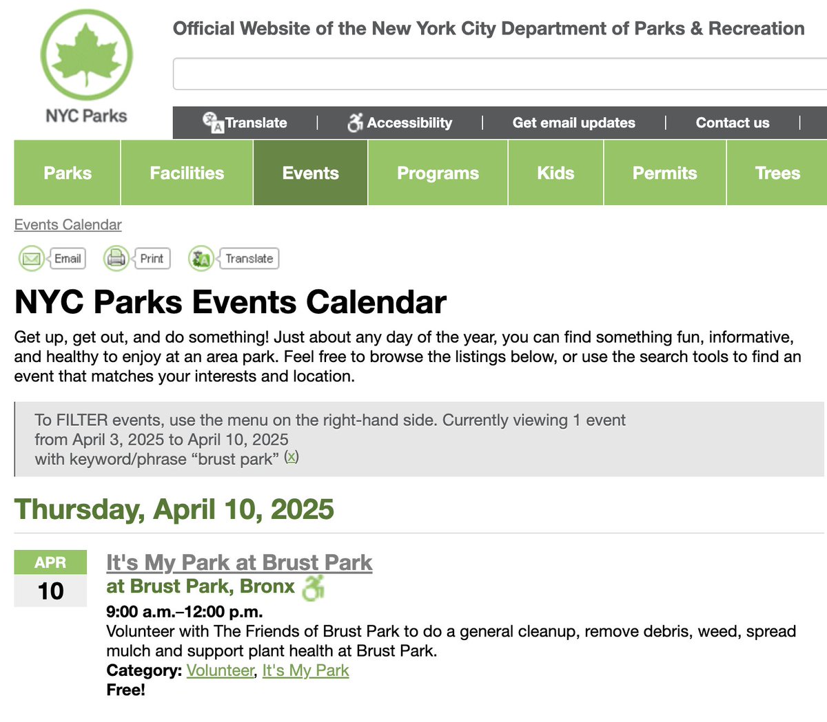 BrustParkBronx's tweet photo. 🚨 Big news! Friends of Brust Park is now officially sanctioned by @NYCParks! 🌳✨  

Join us Thursday, April 10th, for a Day of Service:  
🕘 9am-12pm &amp; 🕐 1pm-4pm  

Register: https://t.co/crgOCfxuP6 
#BrustPark #Bronx #Riverdale #NYCParks #Volunteer #Community https://t.co/cUJgKYpz82
