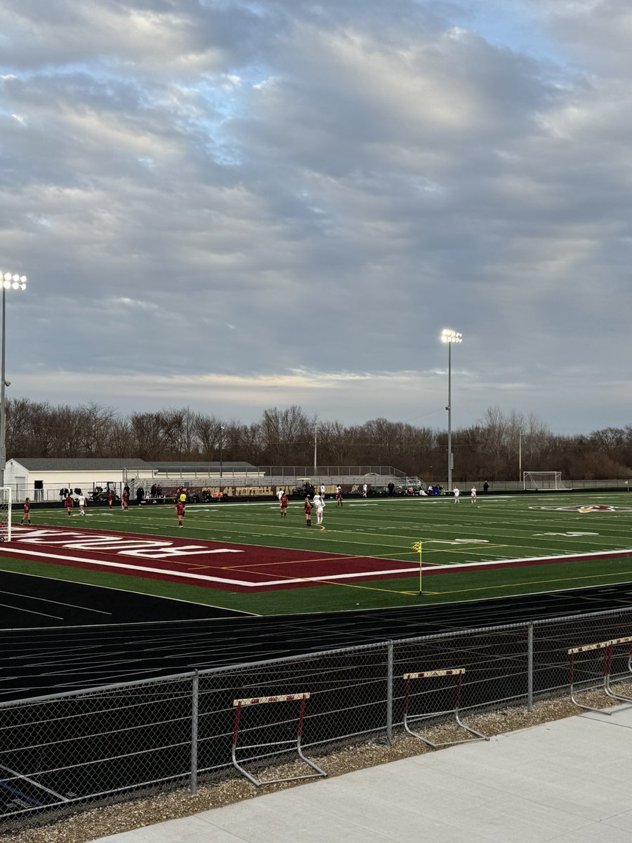 Typical spring weather for our battle with the Eagles!!