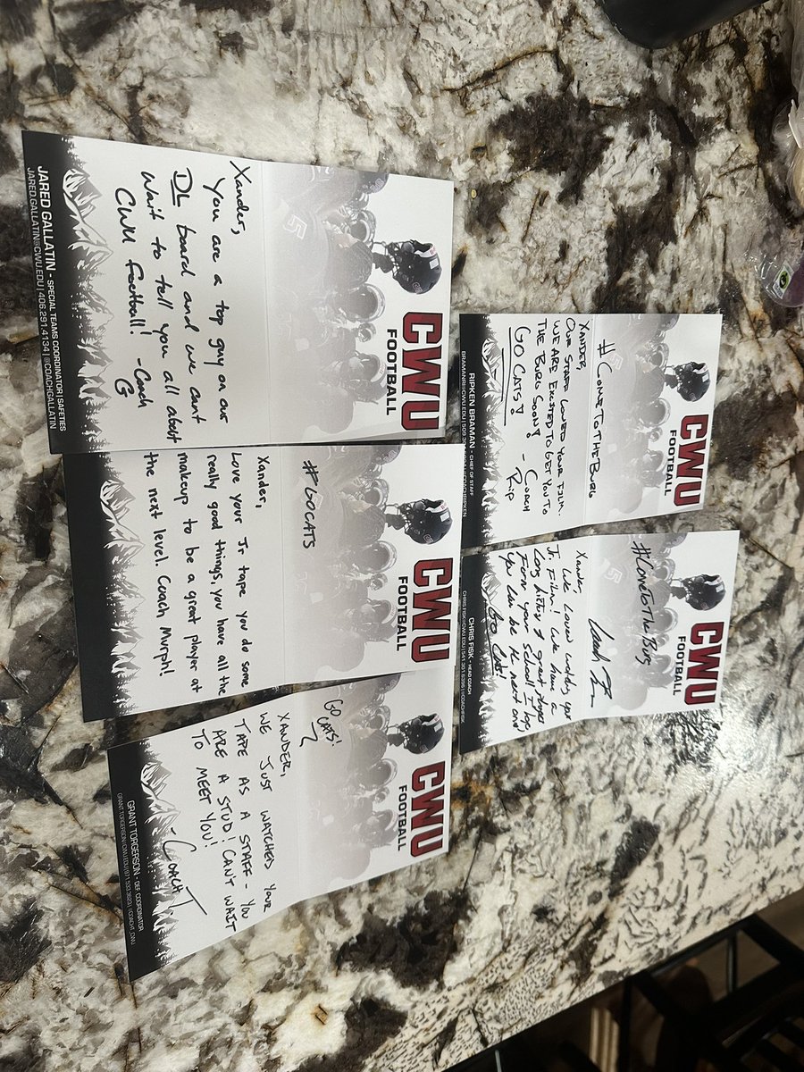 Xander Shaw (@xander_shaw53) on Twitter photo Appreciate <a href="/CWUFB/">CWU Football</a> and their staff for the hand written letters!! Can’t wait to be out there in May for a junior day visit!#GoCats <a href="/CoachPatBelony/">Pat Belony M.Ed</a> Appreciate <a href="/CWUFB/">CWU Football</a> and their staff for the hand written letters!! Can’t wait to be out there in May for a junior day visit!#GoCats <a href="/CoachPatBelony/">Pat Belony M.Ed</a>