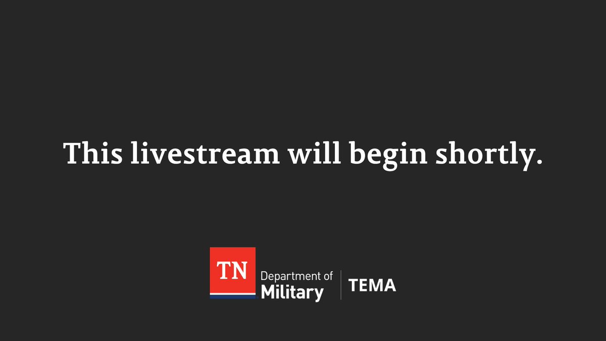 Tennessee Emergency Management Agency (TEMA) (@tennesseeema) on Twitter photo Soon: <a href="/GovBillLee/">Gov. Bill Lee</a>, TEMA & <a href="/NWSNashville/">NWS Nashville</a> will provide an update on severe weather and flooding impacts from the State Emergency Operations Center.
The briefing will be livestreamed here: youtube.com/@TennesseeEMA/… Soon: <a href="/GovBillLee/">Gov. Bill Lee</a>, TEMA & <a href="/NWSNashville/">NWS Nashville</a> will provide an update on severe weather and flooding impacts from the State Emergency Operations Center.
The briefing will be livestreamed here: youtube.com/@TennesseeEMA/…