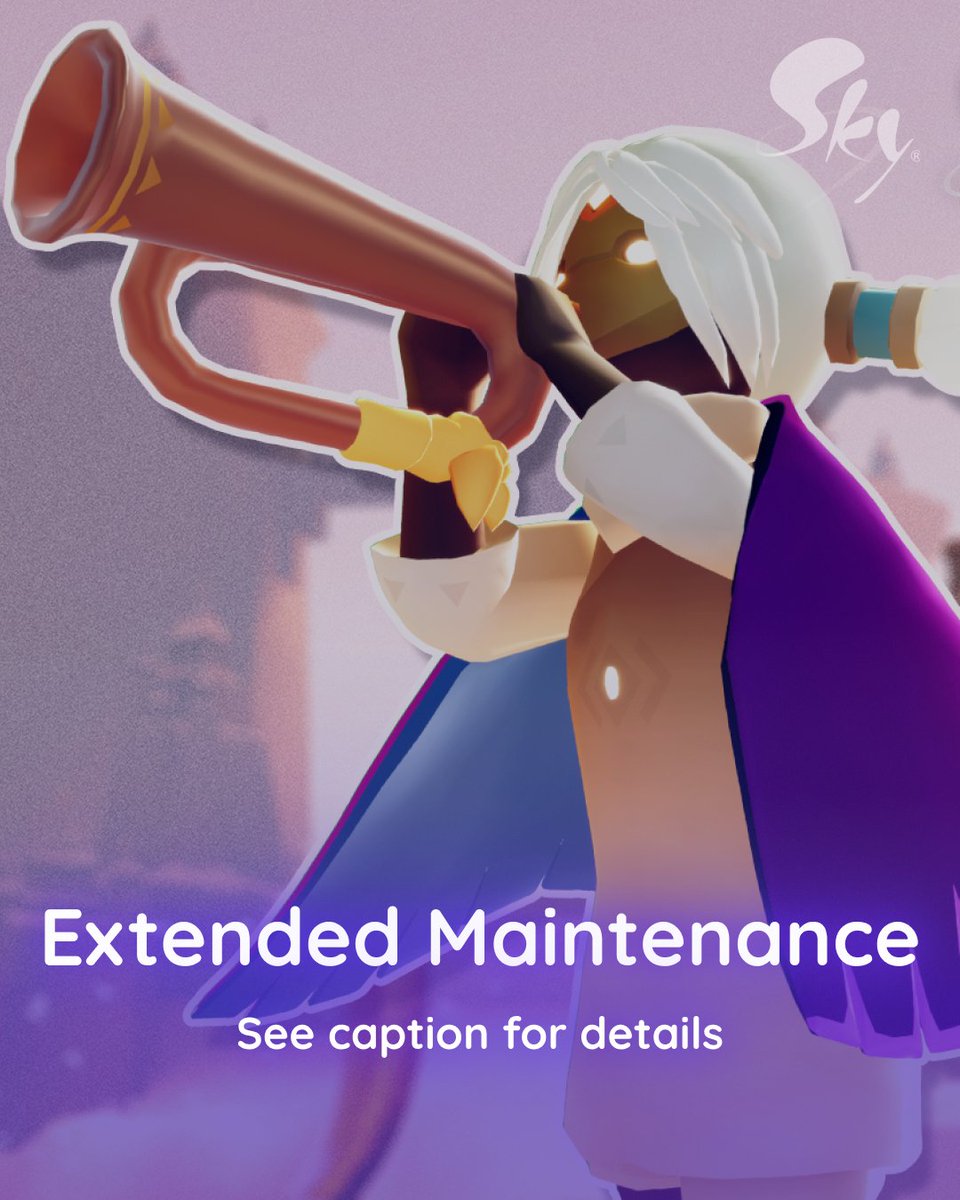 thatskygame's tweet photo. Hello Sky kids! We're doing some backend tinkering over the next couple weeks to shoo away mischievous crabs and tighten a few screws. 🛠️🦀

This shouldn’t impact your gameplay, but know we're working hard to keep your time in the Realms magical. ✨Thanks always! https://t.co/uu8yKSvGnV