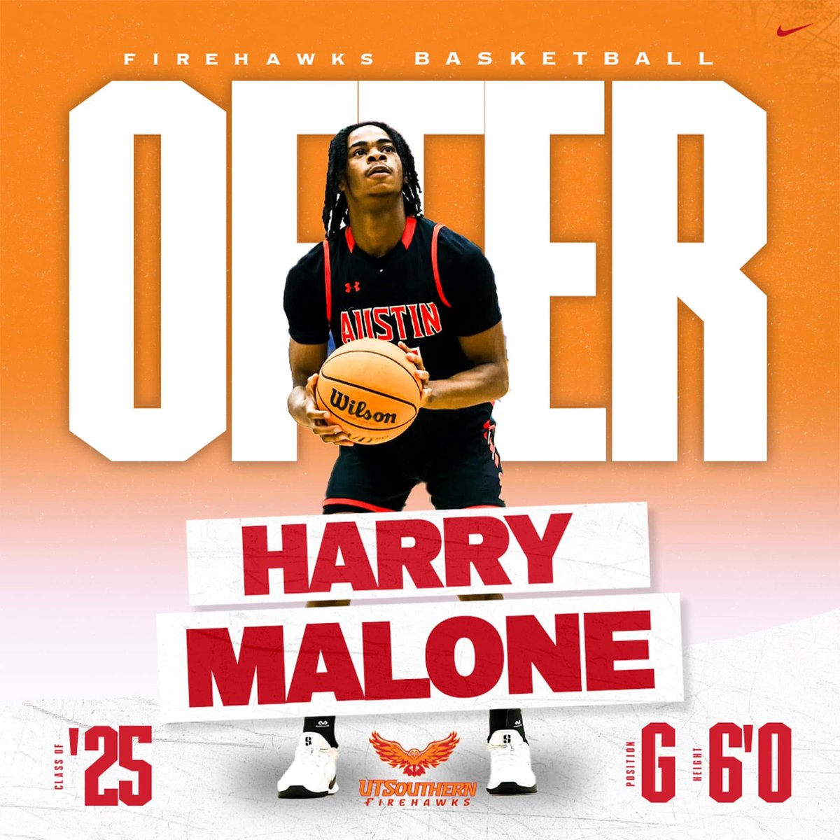 After a great visit and workout I’m blessed to receive a offer from 
University of Tennessee southern