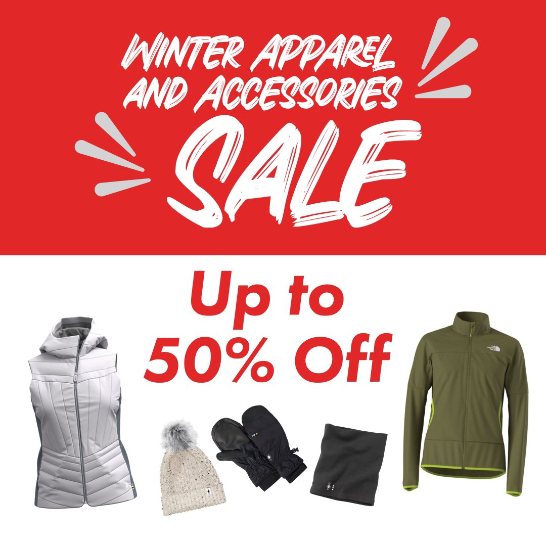 🏷️ Winter apparel and accessories are up to 50% off! Look for the signs in our store and snag your size while it’s still here.

Hurry in for these great deals today!!