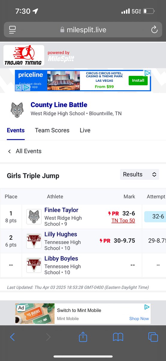 Top 50 in the state!
<a href="/tcook06061994/">Tanner Cook</a> 
<a href="/coachharrison12/">Jared Harrison</a> 
<a href="/tnmilesplit/">MileSplit Tennessee</a> 
<a href="/WestRidgeGirls1/">West Ridge Girls Basketball</a>
<a href="/TeamUnlimited16/">Team Unlimited</a>