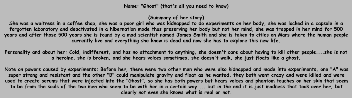 I had a really crazy dream and since I have the power to draw my shit, I decided to bring something cool, they are new characters for my twitter, I still have 5 or more and an entire universe in the alternative future to introduce you guys but for now come to the main character