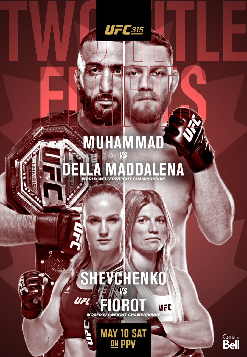 soho (@draculewss) on Twitter photo #UFC315 Poster by me!
<a href="/bullyb170/">Belal Muhammad</a> vs @jackdellamaddalena
<a href="/BulletValentina/">Valentina Shevchenko</a> vs <a href="/ManonFiorot_MMA/">Manon The Beast FIOROT 🇨🇵</a> #UFC315 Poster by me!
<a href="/bullyb170/">Belal Muhammad</a> vs @jackdellamaddalena
<a href="/BulletValentina/">Valentina Shevchenko</a> vs <a href="/ManonFiorot_MMA/">Manon The Beast FIOROT 🇨🇵</a>