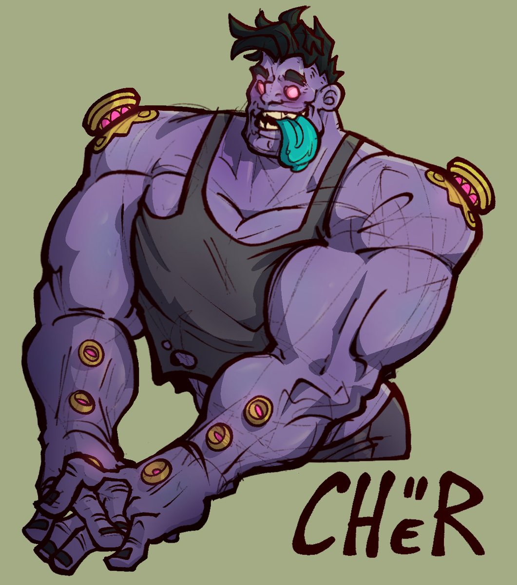 Not_so_Ch3r____'s tweet photo. I forgot I even drew this ????  I must've made it in a moment of gay stupor. Enjoy I guess?

#drmundo #doctormundo #leagueoflegends https://t.co/f1dKJkagVa