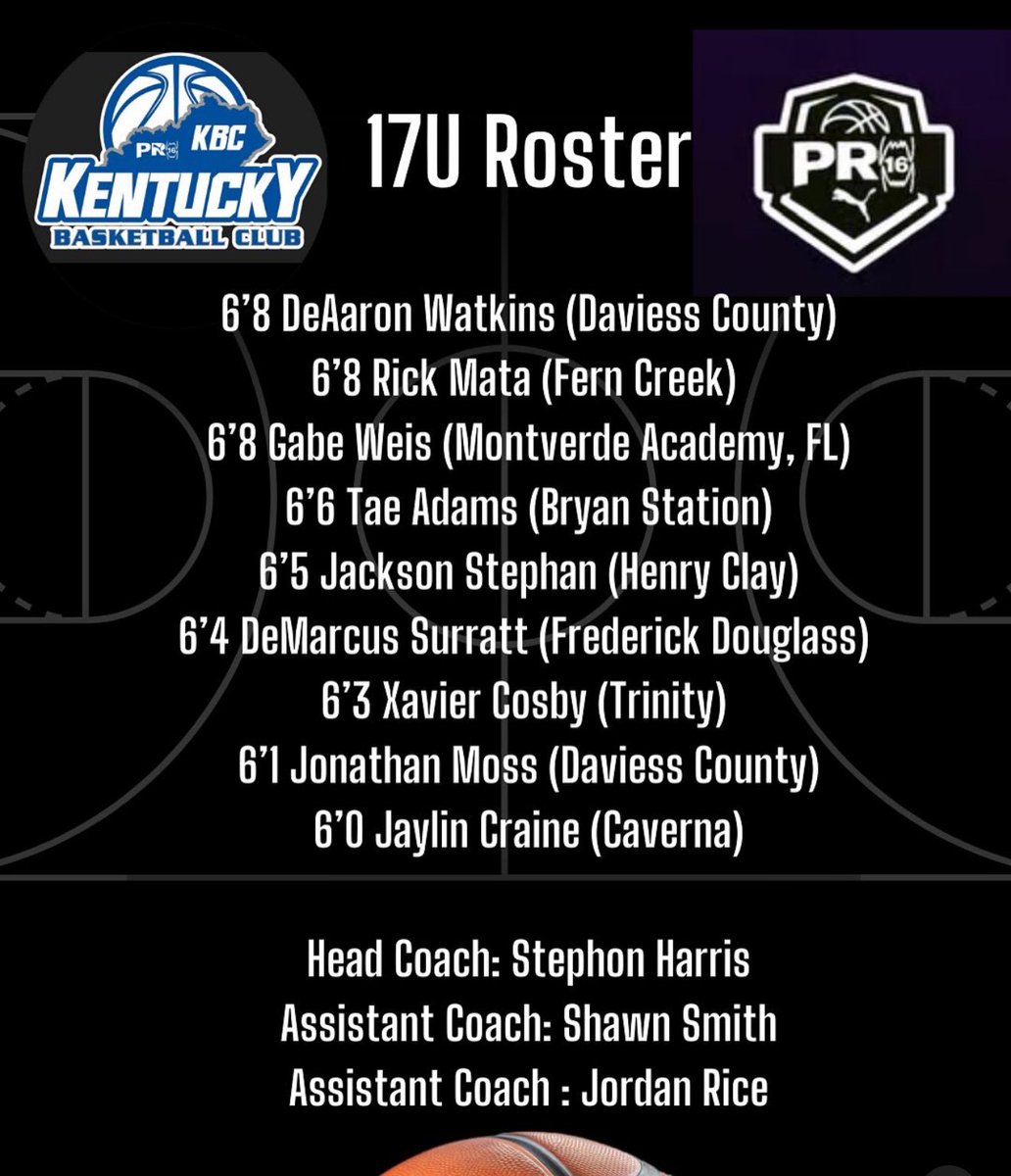 I’m excited to coach Kentucky Basketball Club’s 17U roster on the Puma Pro16 circuit. Can’t wait to work with this talented group! Kentucky’s team!