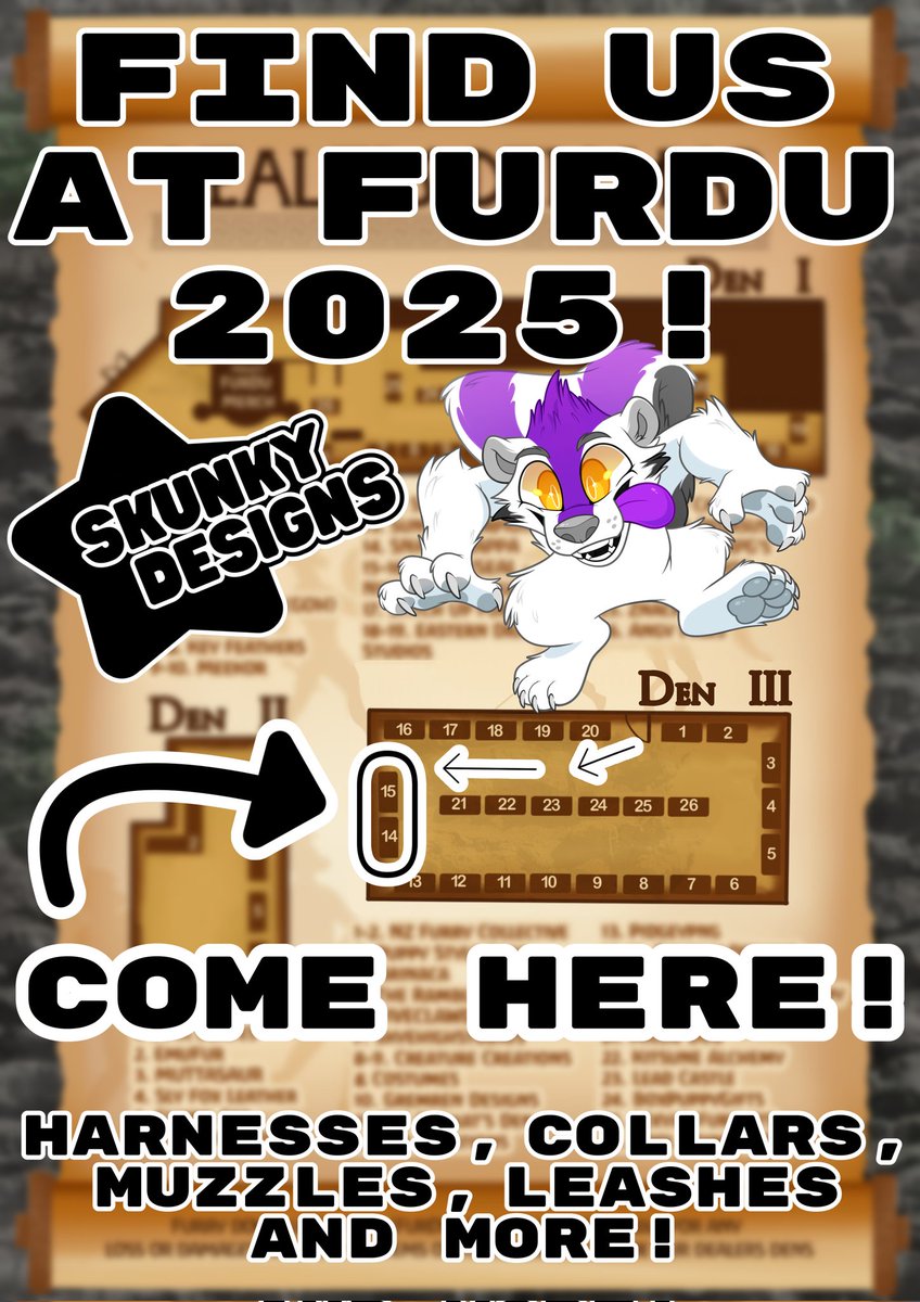 ✨️FIND US AT FURDU✨️

Come grab your gear from den 3 at #furdu2025 

Heavy duty harnesses, muzzles, collars, leashes and more!!!!!