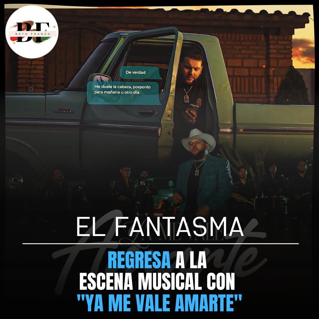 El Fantasma regresa a la escena musical con "Ya Me Vale Amarte" 

Alexander García, mejor conocido como <a href="/El_Fanta45/">El_Fantasma</a> regresa recargado para seguir deleitando al público con su inigualable talento, por lo que este tema estará acompañado de un video.