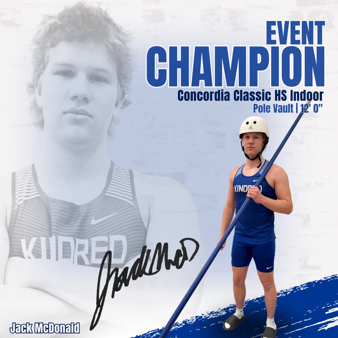khstrackfield1's tweet photo. ‼️SCHOOL RECORD‼️
🥇EVENT CHAMPION🥇

We have another school record in the Pole Vault! Jack has TIED the indoor school record in the pole vault with Brock and Dylan! 👏🏻👏🏻

🏆 Pole Vault
🥇Jack McDonald
📏 12’ 0”

🌟 Brock Johnson (2025 - 12’ 0”)
🌟Dylan Brandt (2018 - 12’ 0”) https://t.co/ETVMjakzmJ