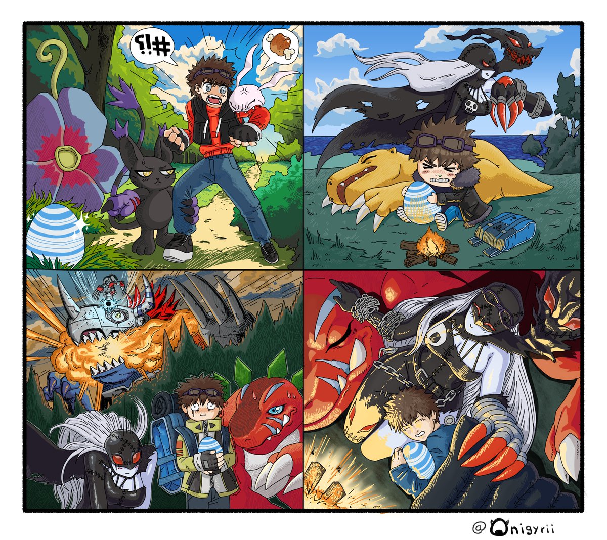 little comic! Who should hatch from the Digi-Egg?
#digimon #デジモン #Tyranomon #digimonfanart #Ladydevimon #agumon #metalgreymon #gatomon