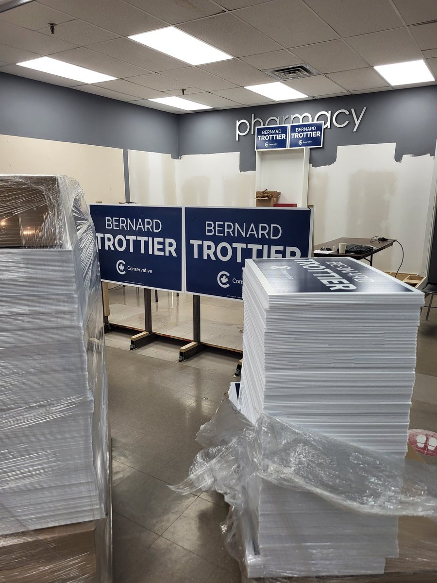 Bernard Trottier π¨π¦ (@be_trottier) on Twitter photo Election signs are ready. Crews will be going out over the next few days. Or you can pick up from the campaign office at Kipling-Queensway Mall. Shout out to <a href="/GregRickford/">Greg Rickford</a> for the win. Election signs are ready. Crews will be going out over the next few days. Or you can pick up from the campaign office at Kipling-Queensway Mall. Shout out to <a href="/GregRickford/">Greg Rickford</a> for the win.