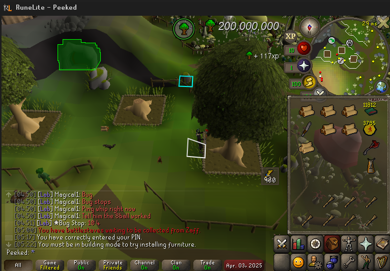 200m Woodcutting