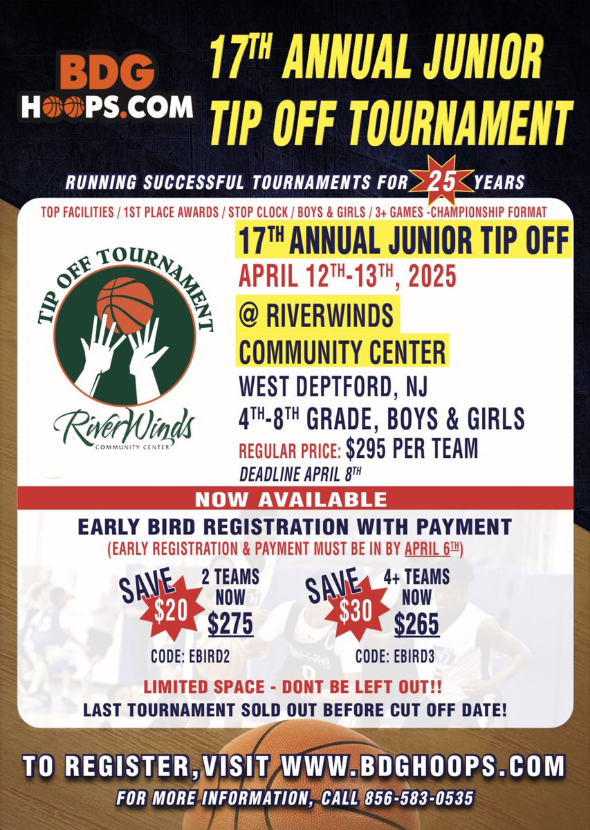 💥Almost Sold Out! Limited Space for Boys Teams! REGISTER NOW AT BDGHOOPS.COM💥