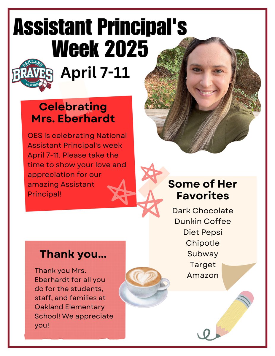 Join us next week as we celebrate our Assistant Principal, Ms. Eberhardt!