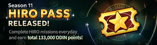 Way to earn #3X #ODIN_points! 
Get your HIRO Pass now, and you can earn upto ⚡️133,000 ODIN points⚡️
#Ragnarok #RO #in_game_event #Hiro #HRT