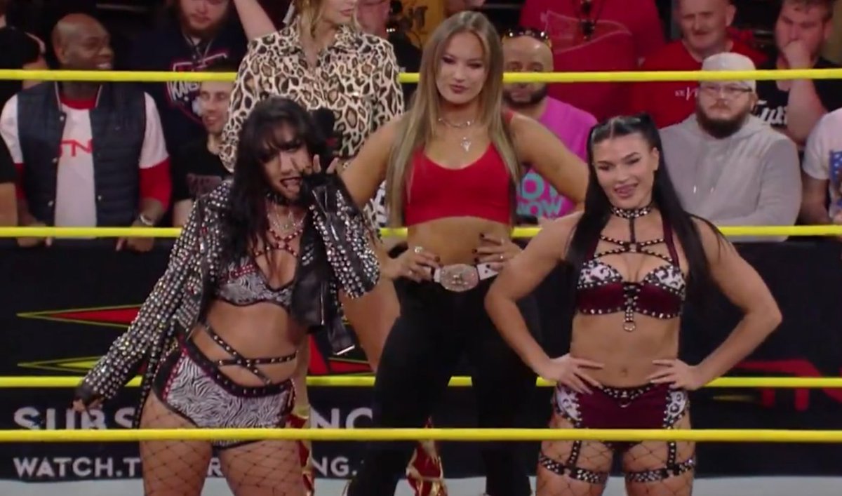 TheEWZine's tweet image. Even in TNA, @FallonHenleyWWE @jacyjaynewwe
@Jazmyn_nyx_wwe are greatness!!!
And MAIN EVENT GALS!!!

#TNAImpact #FatalInfluence