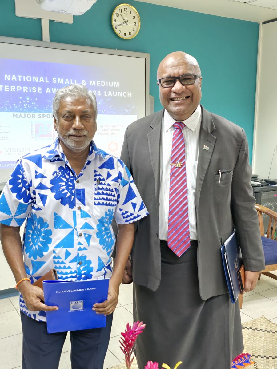 FDB was proud to have the Hon. DPM and the Minister for Trade, Co-operatives, SME and Communications – Hon. Manoa Kamikamica, officially launch its 2024 NSME Awards at the Bank’s Suva headquarters.

Read more: linkedin.com/feed/update/ur…