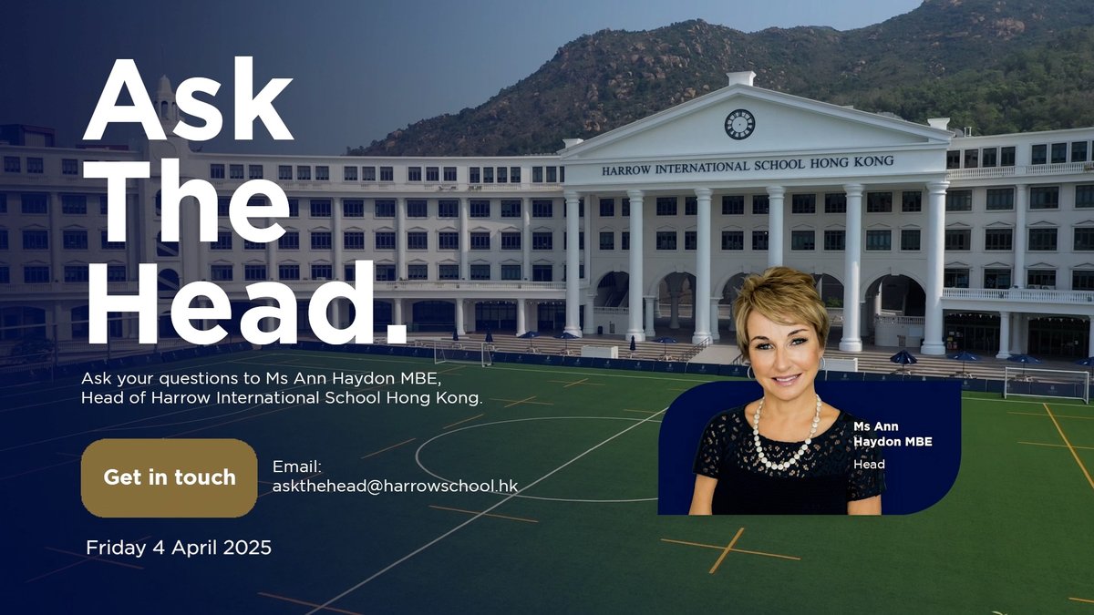 Harrow International School Hong Kong (@harrow_hk) on Twitter photo Check out the latest episode of Ask the Head. An opportunity to ask questions to Ms Ann Haydon MBE, Head of Harrow International School Hong Kong. Send your questions to askthehead@harrowschool.hk.
youtu.be/0W0EVys461Q Check out the latest episode of Ask the Head. An opportunity to ask questions to Ms Ann Haydon MBE, Head of Harrow International School Hong Kong. Send your questions to askthehead@harrowschool.hk.
youtu.be/0W0EVys461Q