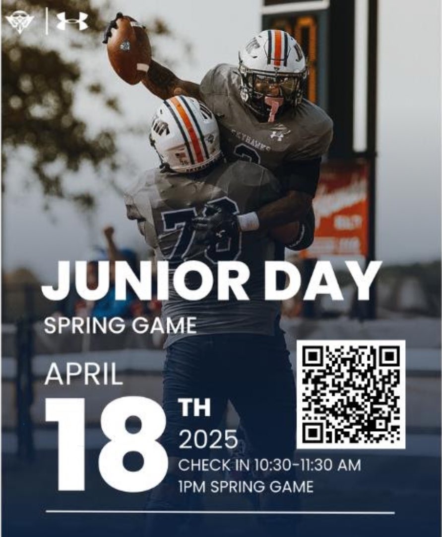 Thankful to be invited to <a href="/UTM_FOOTBALL/">UT Martin Football</a> Junior Day/Spring game!! <a href="/Coach_JSimpson/">Jason Simpson</a> <a href="/CoachLeno_UTM/">Lenon James Jr.</a> <a href="/coachblackmon/">Ben Blackmon</a> <a href="/EHS__Football/">Enterprise Football</a> <a href="/HallTechSports1/">Hall-Tech Sports</a> <a href="/ScoutFball/">Larry Rudolph</a> @BigMwjohnson56 <a href="/QBHitList/">QBHitList.com</a> <a href="/VisionQb/">QB Vision</a> <a href="/QBUniverseQBU/">QBUniverse</a> <a href="/AL7AFootball/">Alabama7AFootball</a> <a href="/PlayBookAthlete/">PLAYBOOK ATHLETE</a> <a href="/Alabama_Varsity/">AL Prep Varsity</a>