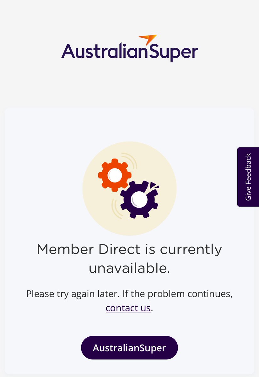 This is sucks when you choose a wrong super company to manage your super fund. Why Australian super companies never want to invest enough in their IT systems? @unisuperfund <a href="/Hostplus/">Hostplus</a> <a href="/RestSuper/">Rest Industry Super</a> <a href="/AwareSuper/">Aware Super</a>