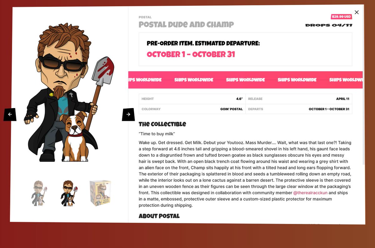 WE'RE GOIN' POSTAL! Worked on the concept for the new POSTAL Dude
