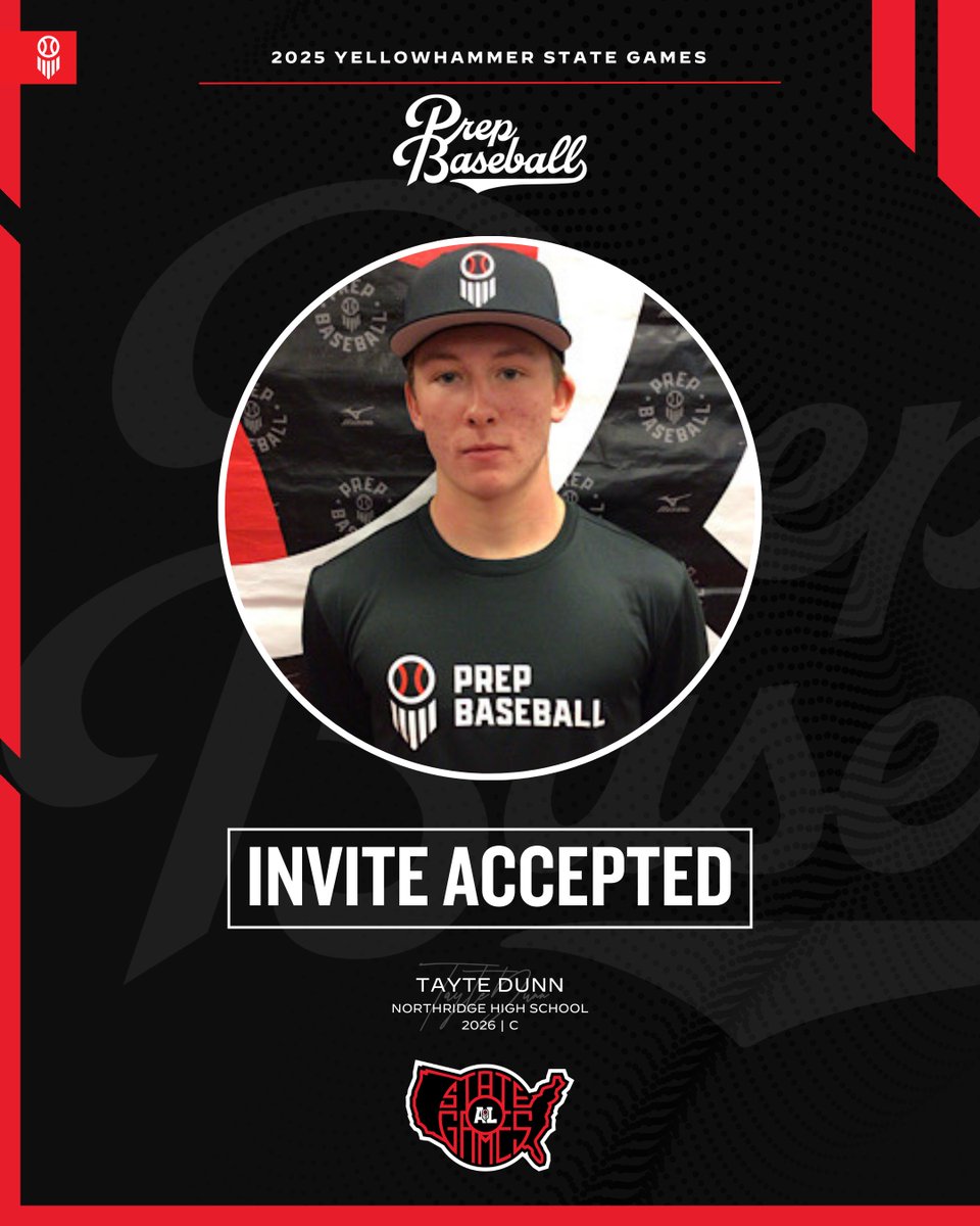 Prep Baseball Alabama (@prepbaseballal) on Twitter photo #๐๐๐๐๐ฆ๐๐ฌ๐๐: ๐๐ง๐ฏ๐ข๐ญ๐ ๐๐๐๐๐ฉ๐ญ๐๐ โ
C Tayte Dunn (<a href="/NHSJagBaseball/">Northridge Baseball</a>, 2026) is ๐๐ข๐๐๐๐ ๐๐ก ๐ for the Yellowhammer State Games, held on June 17th-18th at Sand Mountain Park in Albertville, AL.
Request an invite to the premier event of the summer. โคต๏ธ
๐: #๐๐๐๐๐ฆ๐๐ฌ๐๐: ๐๐ง๐ฏ๐ข๐ญ๐ ๐๐๐๐๐ฉ๐ญ๐๐ โ
C Tayte Dunn (<a href="/NHSJagBaseball/">Northridge Baseball</a>, 2026) is ๐๐ข๐๐๐๐ ๐๐ก ๐ for the Yellowhammer State Games, held on June 17th-18th at Sand Mountain Park in Albertville, AL.
Request an invite to the premier event of the summer. โคต๏ธ
๐: