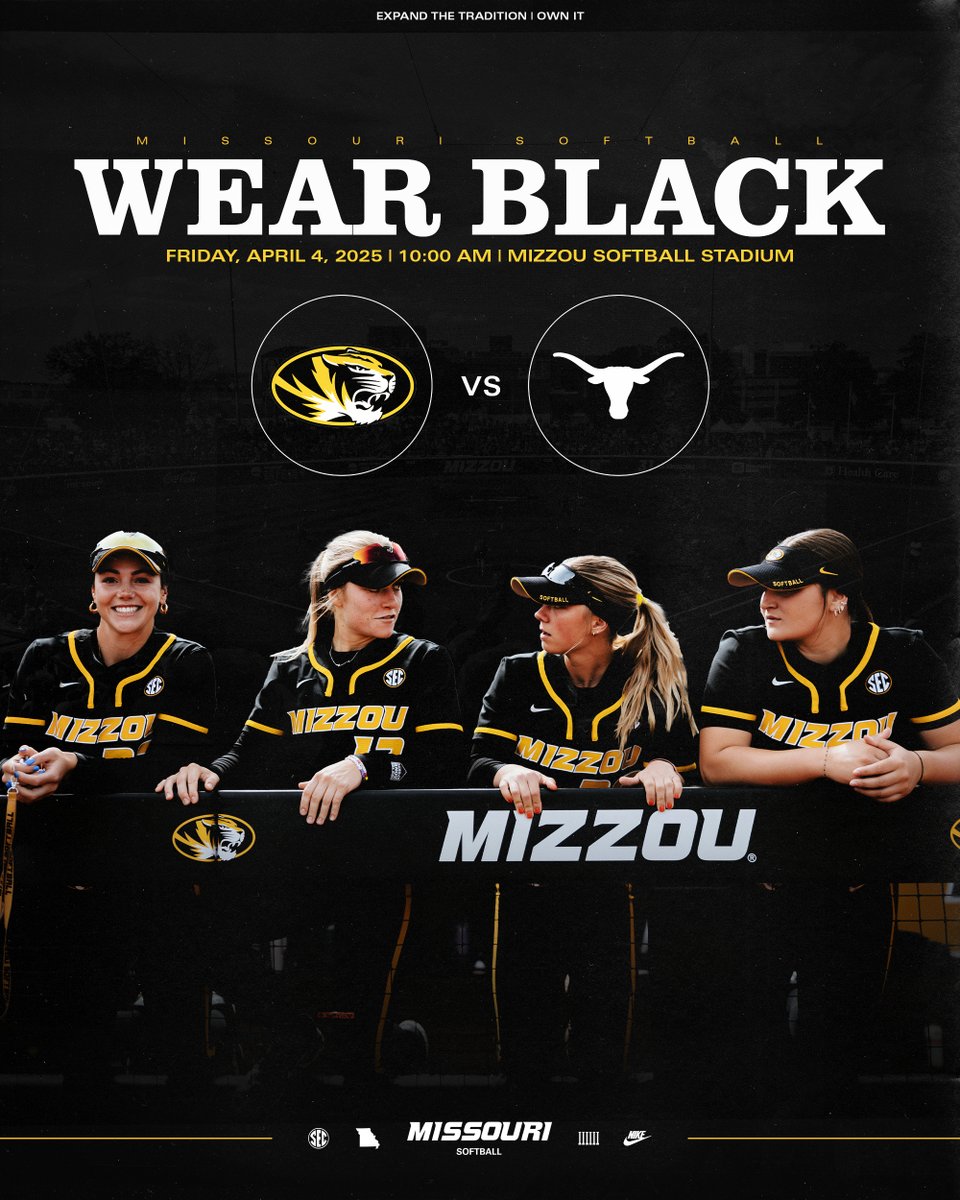 Match the Tigers 👉👈

We will be wearing Black uniforms for Game 1 of our series against No. 1 Texas!!

🎟️ mutigers.com/sbtix

#OwnIt #MIZ 🐯🥎