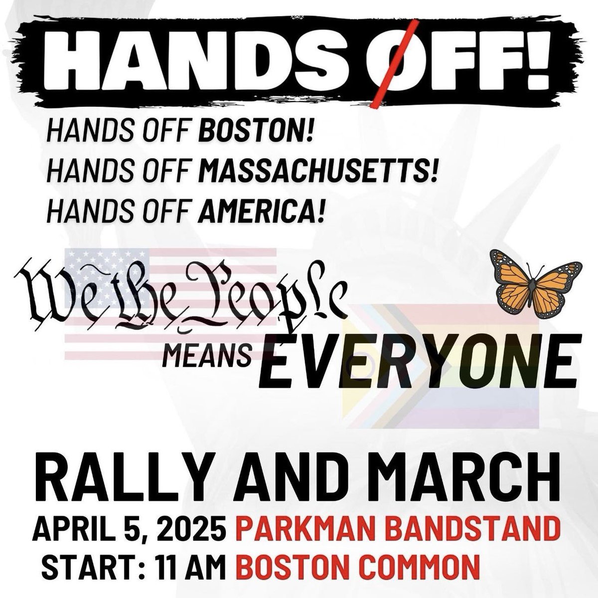 📣 Fight back against the federal gov attacks on our jobs &amp; our rights this Saturday, 11am- 2pm at the Hands-Off Rallies across the U.S. mobilize.us/handsoff/map/

📣 In Boston, join Senator Markey, Mass AFL-CIO President Lynch, and the Dropkick Murphys! mobilize.us/handsoff/event…
