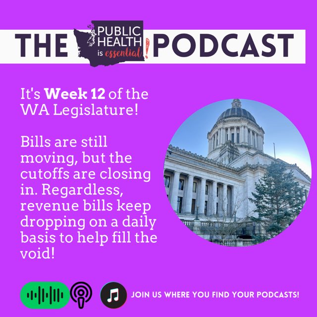 It’s week 12 of the WA Legislature and we’re on the downhill slope to the finish line! Bills are still moving and have just a few more hurdles. Subscribe where you get your podcasts! 
rss.com/podcasts/wspha…