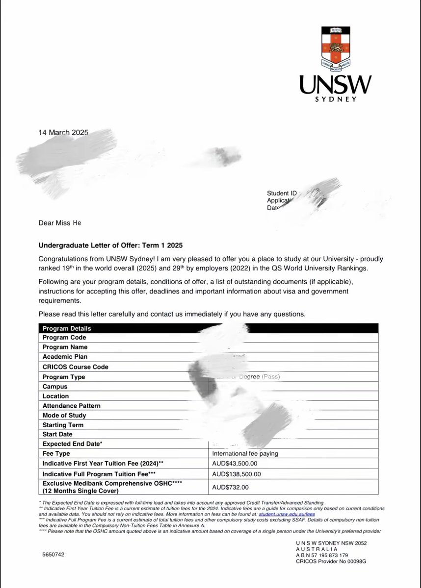 轮到我啦 #留学offer #unsw