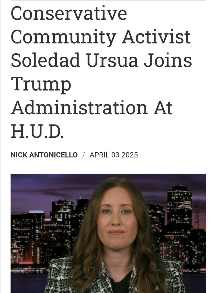 T Wolf š (@twolfrecovery) on Twitter photo Congratulations to my friend <a href="/SoledadUrsua/">Soledad Ursua</a> for being appointed as a Senior Policy Advisor at HUD. I know she'll do a fabulous job! <a href="/HUDgov/">Department of Housing and Urban Development</a> <a href="/HUDPacific/">HUD Pacific</a> <a href="/SecretaryTurner/">Scott Turner</a> <a href="/shellenberger/">Michael Shellenberger</a> Congratulations to my friend <a href="/SoledadUrsua/">Soledad Ursua</a> for being appointed as a Senior Policy Advisor at HUD. I know she'll do a fabulous job! <a href="/HUDgov/">Department of Housing and Urban Development</a> <a href="/HUDPacific/">HUD Pacific</a> <a href="/SecretaryTurner/">Scott Turner</a> <a href="/shellenberger/">Michael Shellenberger</a>