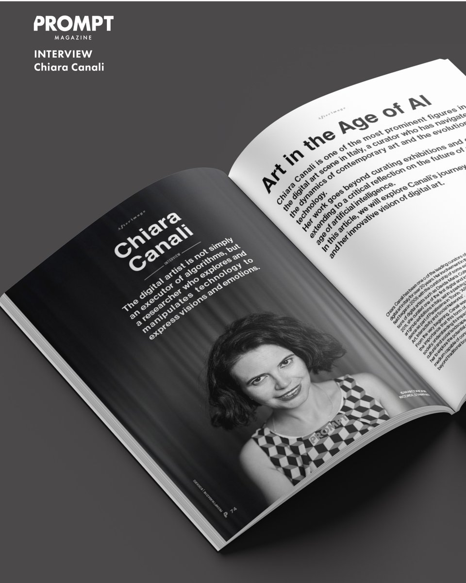 PromptMagazine (@magazineprompt) on Twitter photo “Digital artists research and shape technology to express emotion.”
We are honored to have interviewed <a href="/ChiaraCanali/">Chiara Canali</a> —
a leading voice in #digitalart curation in Italy.
#artificialintelligence #aiartcommunity #promptmagazine “Digital artists research and shape technology to express emotion.”
We are honored to have interviewed <a href="/ChiaraCanali/">Chiara Canali</a> —
a leading voice in #digitalart curation in Italy.
#artificialintelligence #aiartcommunity #promptmagazine