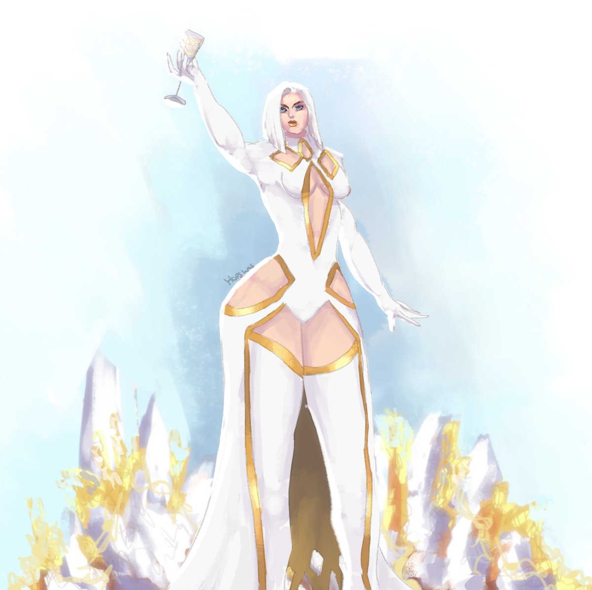 HopsWas's tweet image. Need to see this hellfire gala look in rivals NEOW #MarvelRivals #EmmaFrost