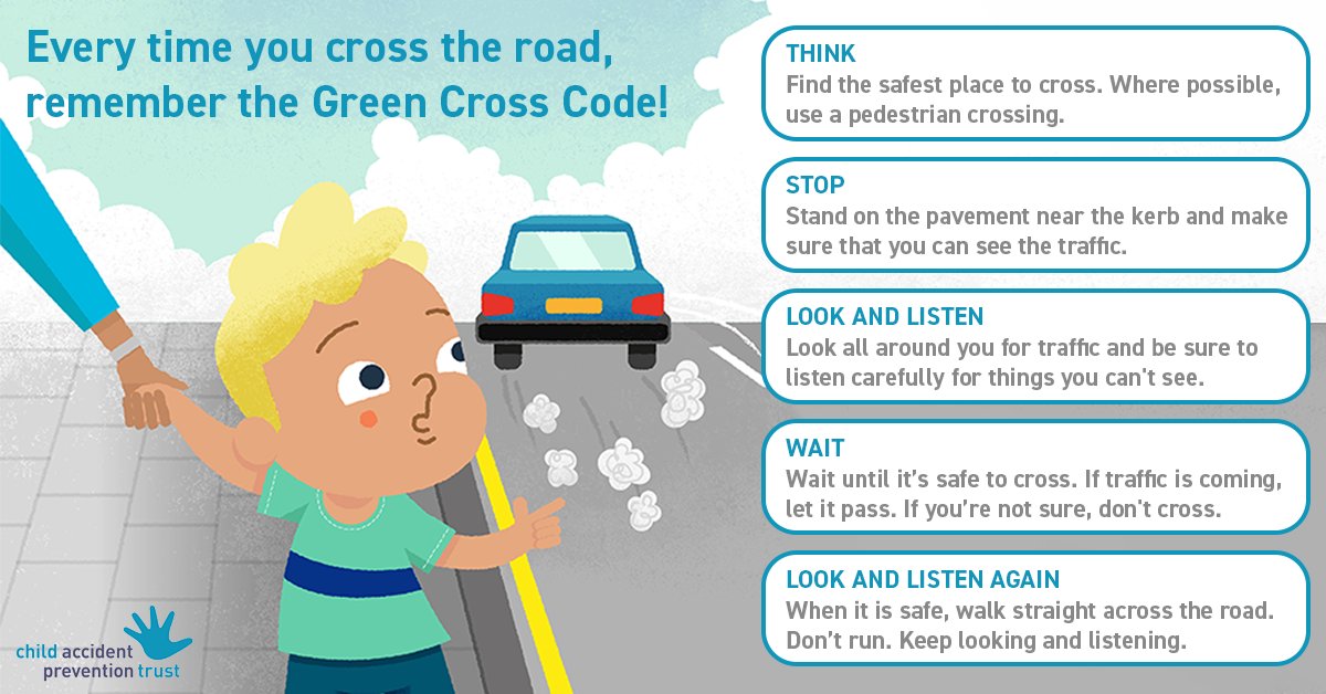 Whether you’re walking, cycling or scooting, it’s a great opportunity to practice the Green Cross Code with your children and your good habits crossing the road safely can become theirs.

Learn more: capt.org.uk/csw-road-safet…

#RoadSafety #GreenCrossCode #ChildSafety