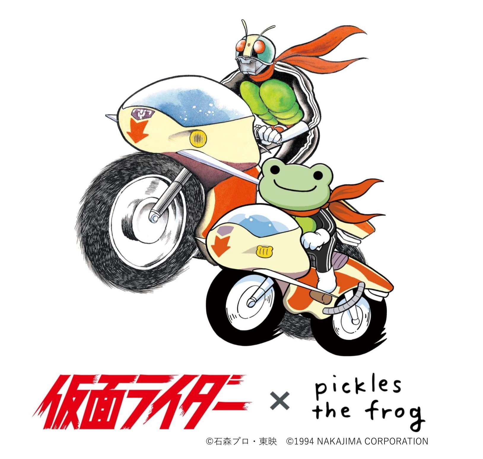 カエルのピクルス仮面ライダー　コラボ ポージング 購入特典袋、バッジ、マスク かえるのピクルス pickles home