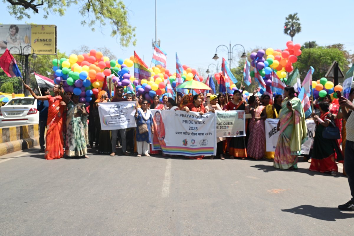 SatrangiSalamSS's tweet image. Prayagraj first LGBTQ+ Pride Parade 31 March 2025