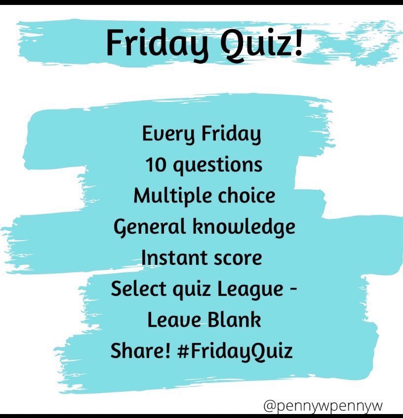 🔹🔷🟦 #FridayQuiz 🟦🔷🔹

🔹 Like, share and repost
🔹 Have a go and good luck! 
🔹 Share your score below with a gif
🔹 Share the quiz with whoever you want! 

Happy #Friday!

docs.google.com/forms/d/e/1FAI…