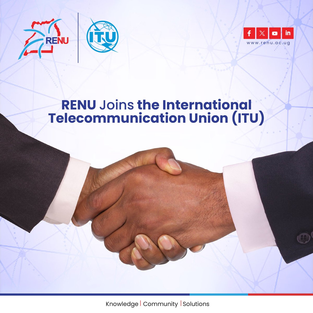 RENU (@renu_256) on Twitter photo RENU Joins ITU 🎊🎉🎊
We are honoured to be welcomed by International Telecommunication Union - Development Sector (<a href="/ITUDevelopment/">ITU Development</a>) as an Associate.
This milestone marks a new chapter for RENU as we collaborate with global partners to shape inclusive, innovative ICT solutions RENU Joins ITU 🎊🎉🎊
We are honoured to be welcomed by International Telecommunication Union - Development Sector (<a href="/ITUDevelopment/">ITU Development</a>) as an Associate.
This milestone marks a new chapter for RENU as we collaborate with global partners to shape inclusive, innovative ICT solutions
