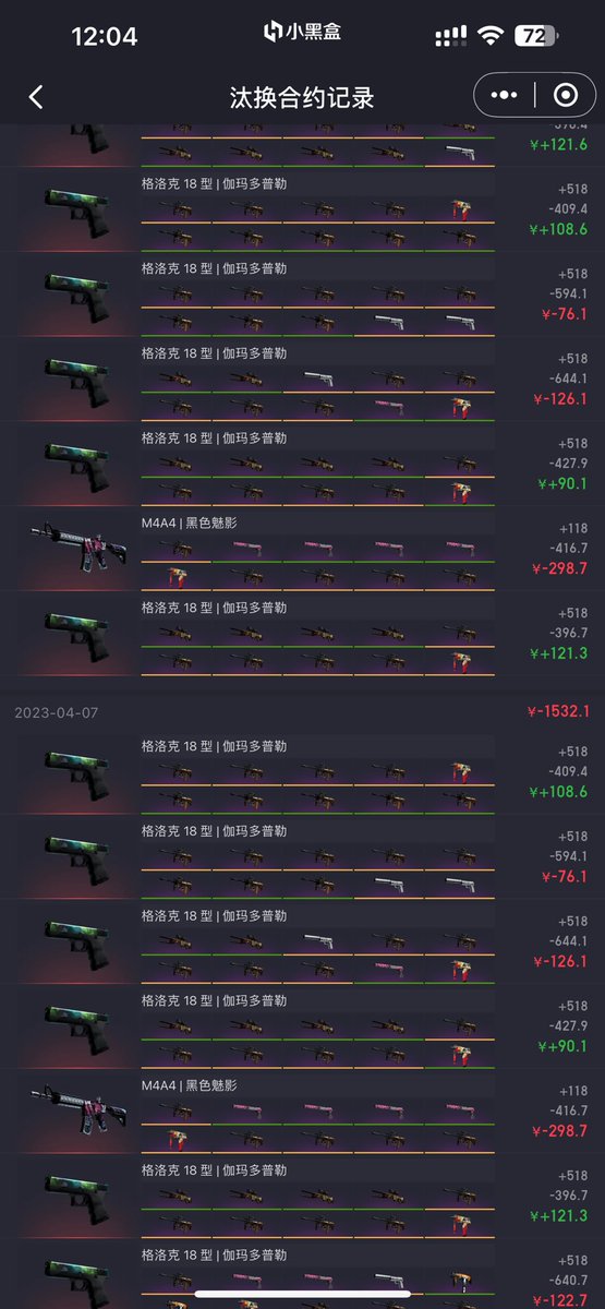 Tommeren_'s tweet photo. @CounterStrike CS2's 2021 Train Collection has a bug: Secret Alchemy trade-ups give Glock way more often than Coalition, and Emerald odds are only 1/5 of Glock’s. This doesn’t match knife Doppler odds. Buff’s trade-up sim shows wrong chances, but float sites show correct rates.@CounterStrike https://t.co/5mWsS4yvlF