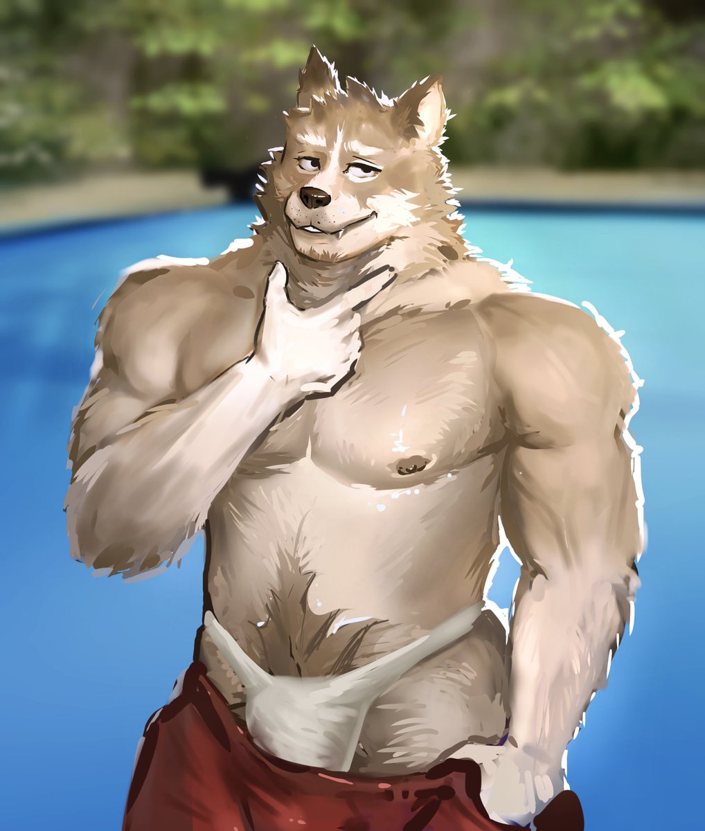 Hi! I’m Shaq!

  First time posting my art here—hope you like it!😚
 
 If you wanna be friends or just talk, feel free to DM me anytime!
 Also My Eng isn’t that good🥹 (I’m Thai!), but I’d love to get to know you all.

Hope you like it!
#furryarts #furry #furryaiartist