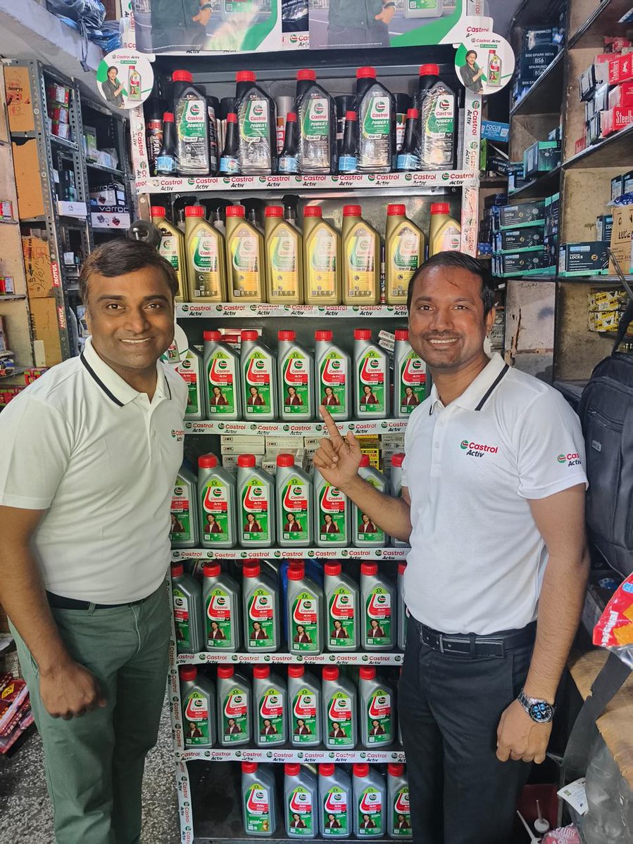 Throwback to our market storming activity across major Indian cities for the Castrol Activ relaunch Our team hit the ground, supporting dealers with visual prep to welcome the new pack design and advanced formulation offering 3X protection against he... Throwback to our market storming activity across major Indian cities for the Castrol Activ relaunch Our team hit the groun...