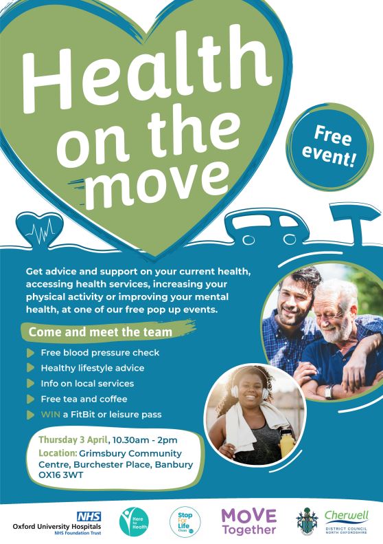 Here for Health OUH (@ouh_here4health) on Twitter photo Yesterday, Amanda & Christine were part of a 🆓 health event for Banbury residents at Grimsbury Community Centre!
The team carried out over 2⃣0⃣ BP checks, and offered our usual healthy lifestyle advice 🫀🏃
<a href="/OUHospitals/">OUH</a> <a href="/Cherwellcouncil/">Cherwell District Council</a> <a href="/StopforlifeOxon/">Stop for Life Oxon</a>
#HealthOnTheMove Yesterday, Amanda & Christine were part of a 🆓 health event for Banbury residents at Grimsbury Community Centre!
The team carried out over 2⃣0⃣ BP checks, and offered our usual healthy lifestyle advice 🫀🏃
<a href="/OUHospitals/">OUH</a> <a href="/Cherwellcouncil/">Cherwell District Council</a> <a href="/StopforlifeOxon/">Stop for Life Oxon</a>
#HealthOnTheMove
