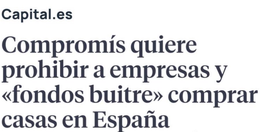 El dimecres vam presentar una llei per a prohibir que els fons voltor i les empreses continuen acaparant habitatge. 

El PP vol acabar amb la preferència de la Generalitat per a comprar per al parc públic d’habitatge per davant dels fons voltor que rebenten els nostres barris.