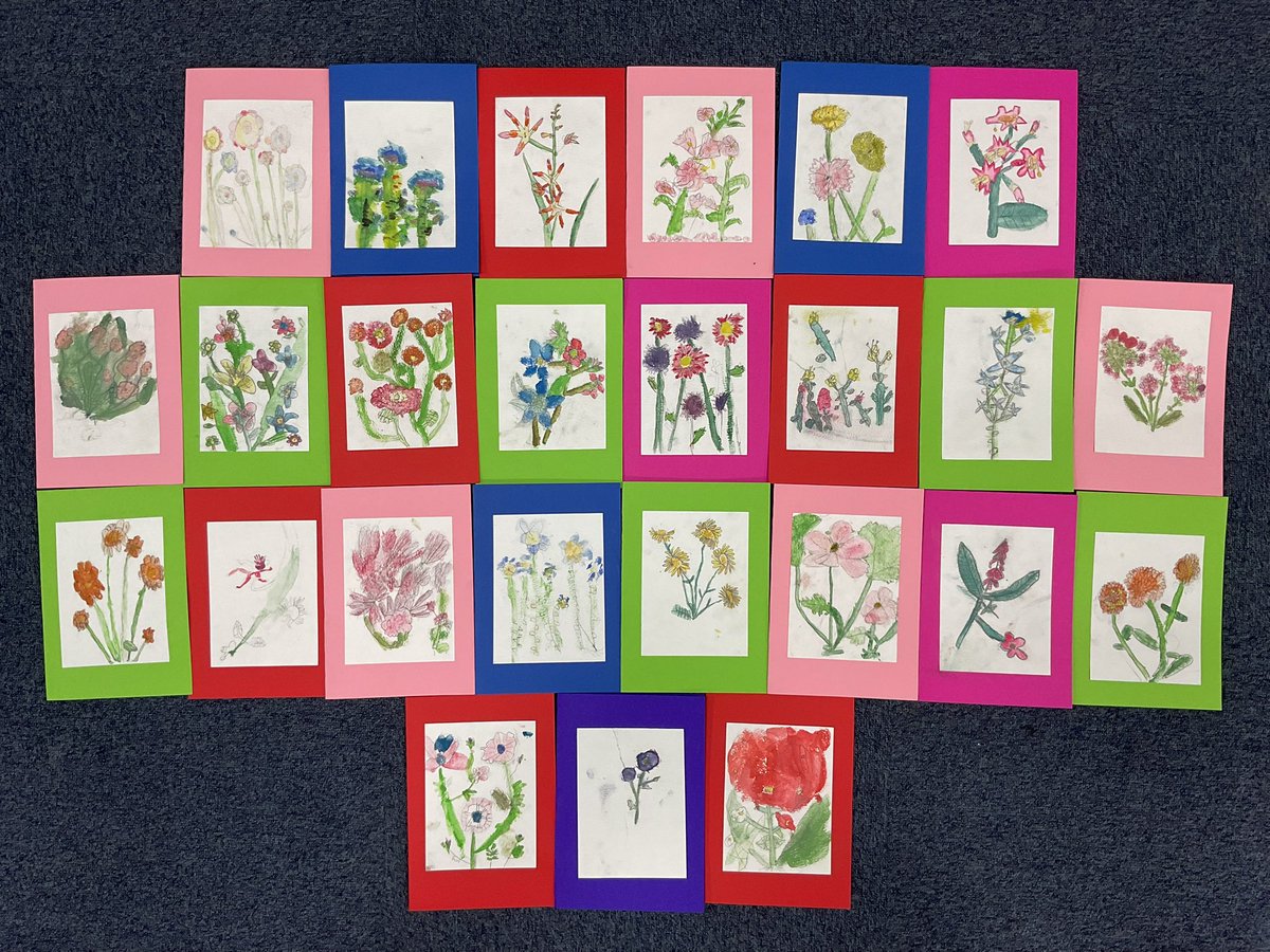 PDA_Y2's tweet image. Creating our Mothers Day cards as we develop our watercolour skills. #pdaart