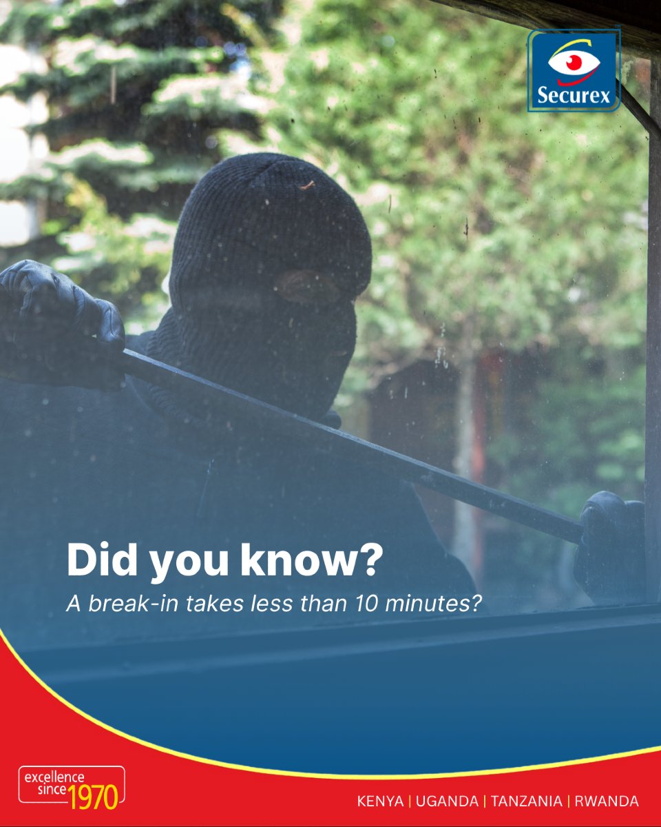SecurexEA's tweet image. The average police response time to a break-in is 10-15 minutes. But guess what? A burglar only needs 5 minutes to do their damage. With AJAX Security, alerts go out INSTANTLY, and Securex responds FASTER.
#NoTimeForThieves #AJAXSecurity