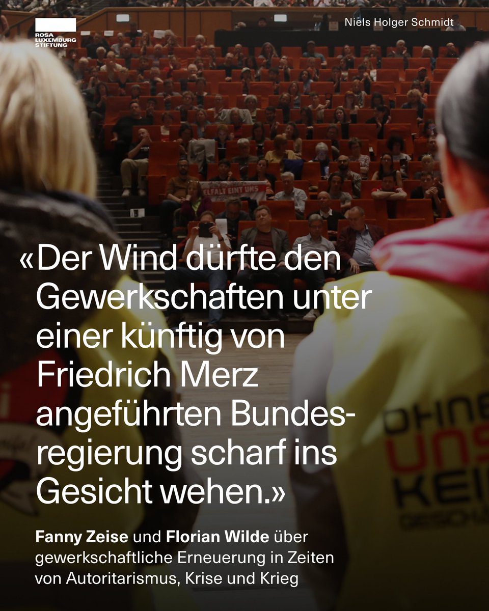 Gewerkschaften im Gegenwind – doch Aufbruch ist möglich! ✊ Konfliktorientierte Strategien, Vernetzung &amp; Organizing stehen im Fokus der 6. Streikkonferenz vom 2.–4. Mai in Berlin. Sei dabei! 

👉 Zum Artikel: rosalux.de/news/id/53261

#Streikkonferenz #Gewerkschaft #Solidarität