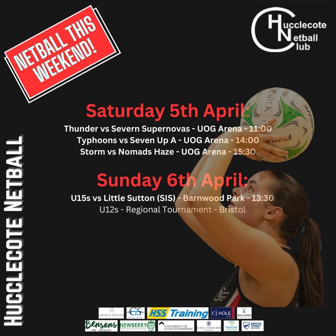 Still plenty of netball to support this weekend ⬇️
#hucclecotenetball