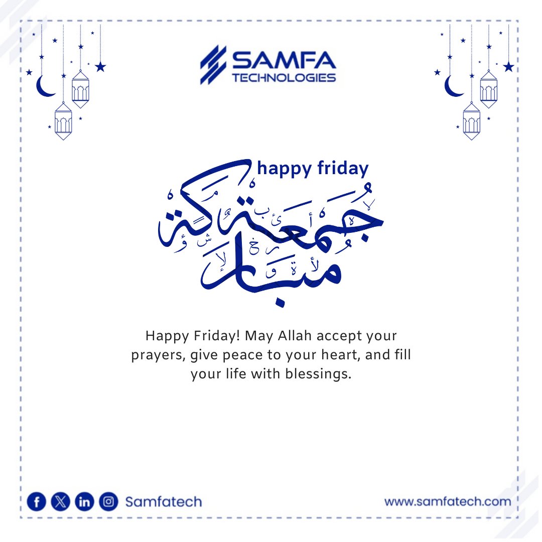 SAMFATech's tweet image. Embracing the Weekend Vibes! ✨ Happy Friday from Samfa Technologies! 💙

#HappyFriday 😊 #WeekendVibes 🎉 #SamfaTech 🚀 #TechInnovation #FridayMood #StayInspired #WorkSmart #FridayFeels #ITSolutions TechnologyDriven